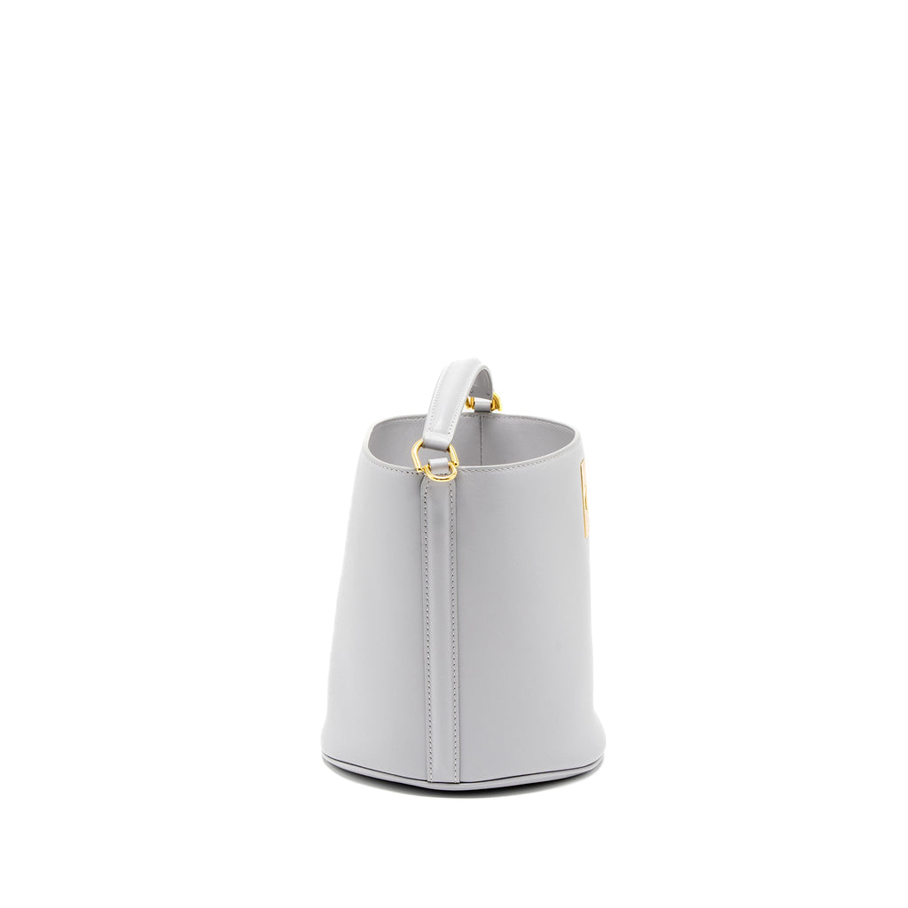 Celine Teen Bucket Bag Calfskin Light Grey
