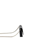 Chanel CC logo quilted wallet on chain caviar black LGHW (microchip)