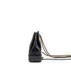 Chanel Small Gabrielle Hobo Bag Aged Calfskin Black Multicoloured Hardware