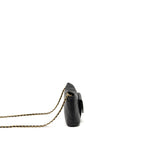 Chanel fold flap vanity clutch with chain caviar black GHW (microchip)