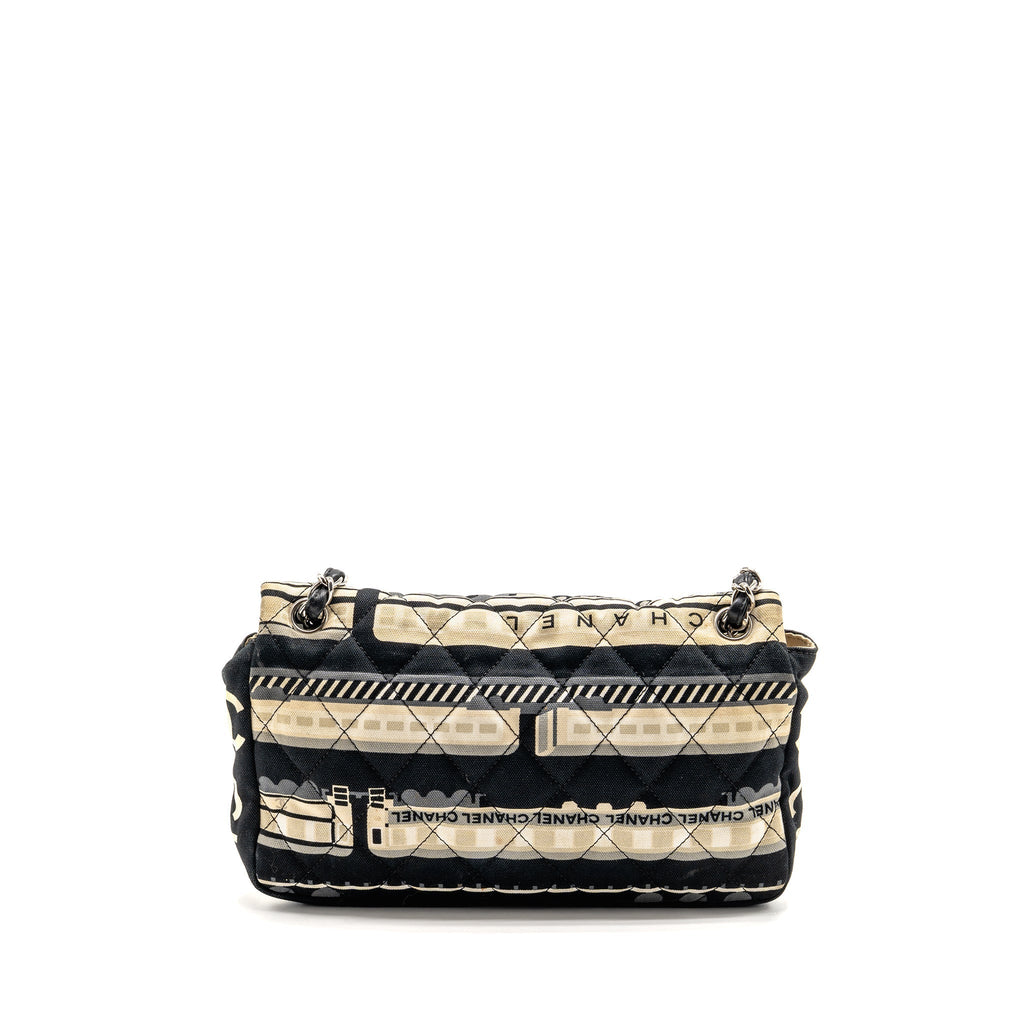 Chanel Le Train Flap Bag Fabric Multicolour SHW