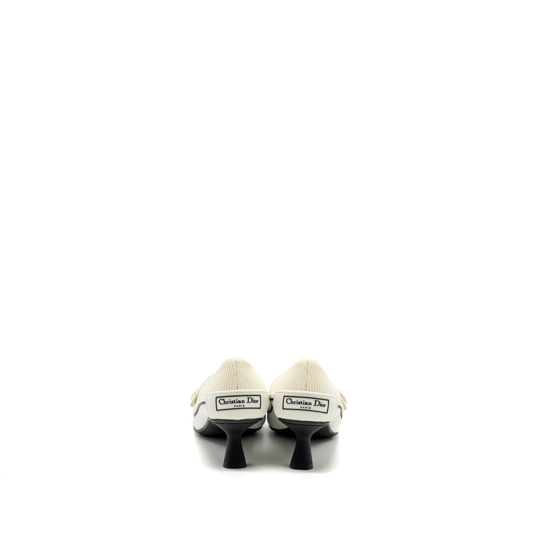 Dior size 37 pump canvas cream / white