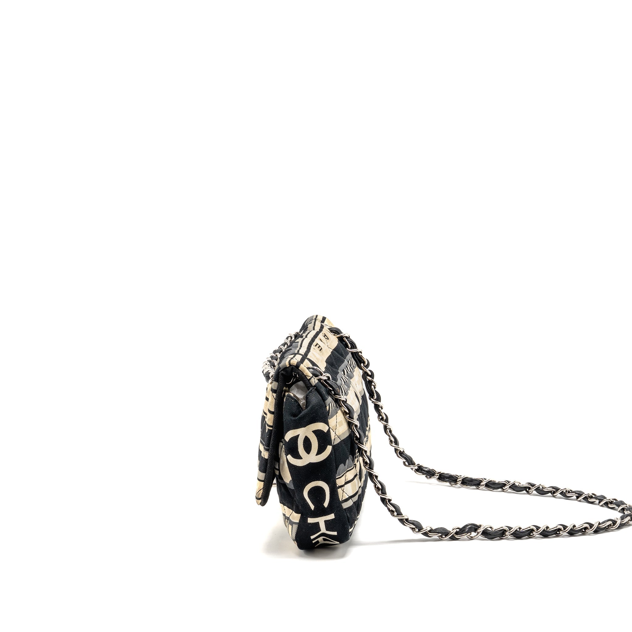 Chanel Le Train Flap Bag Fabric Multicolour SHW