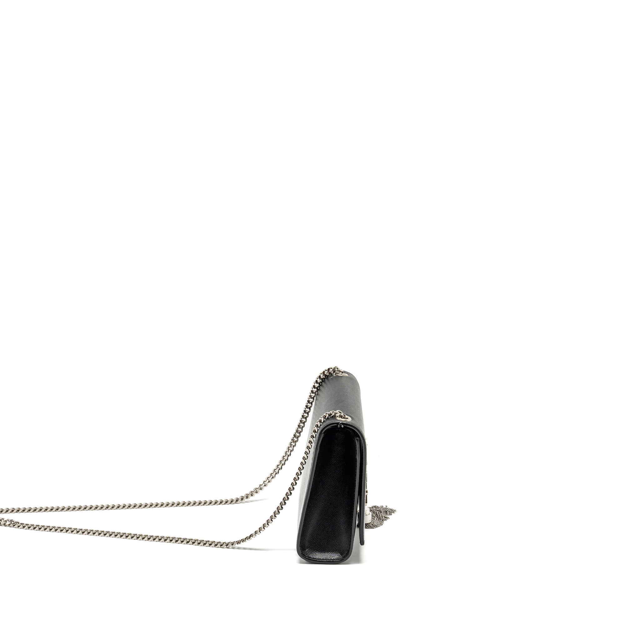 SAINT LAURENT /YSL Kate Medium Chain Bag With Tassel Calfskin Black SHW