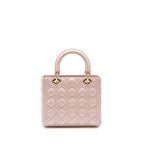 Dior Medium Lady Dior Lambskin Iridescent Pink LGHW