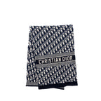 Dior Oblique Scarf Wool/Cashmere Navy