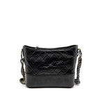 Chanel Gabrielle hobo bag aged calfskin black multicolour hardware