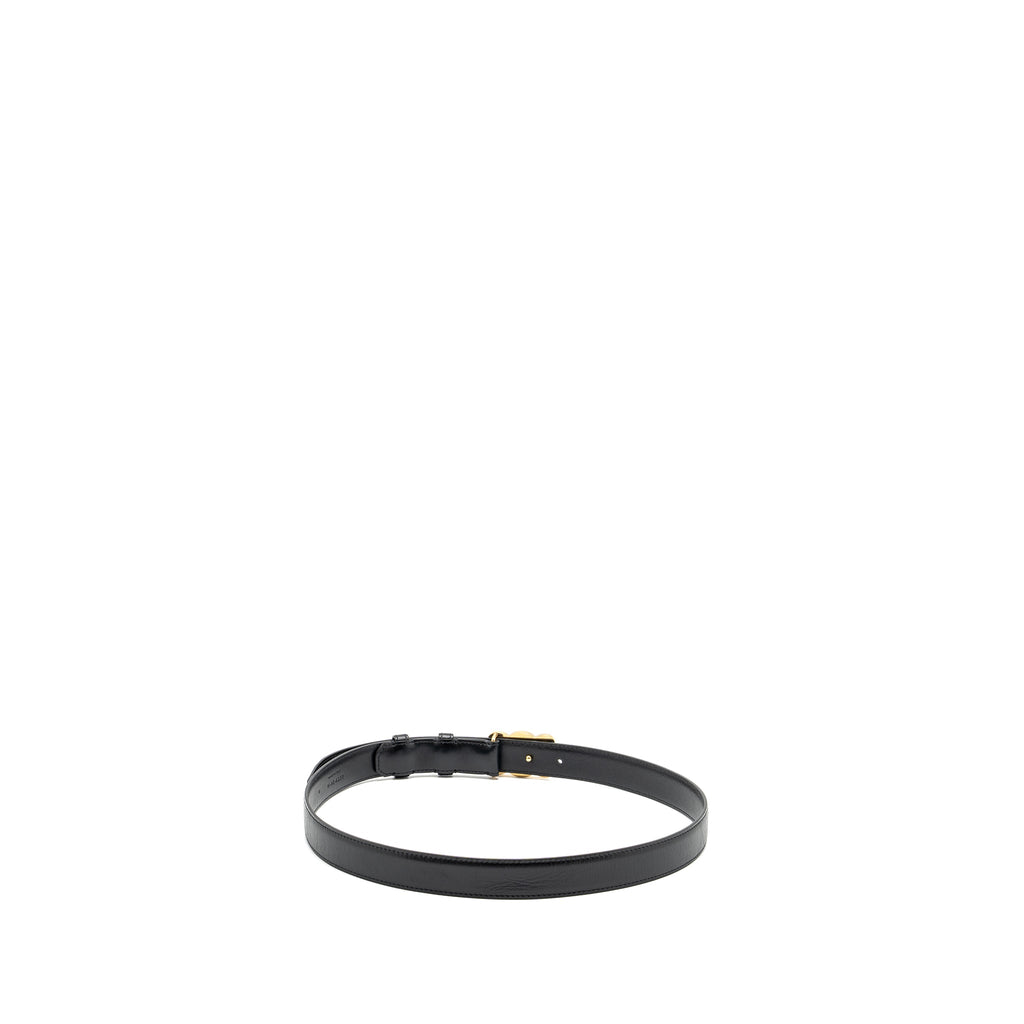 Celine Size 85 Triomphe Belt Smooth Calfskin Black