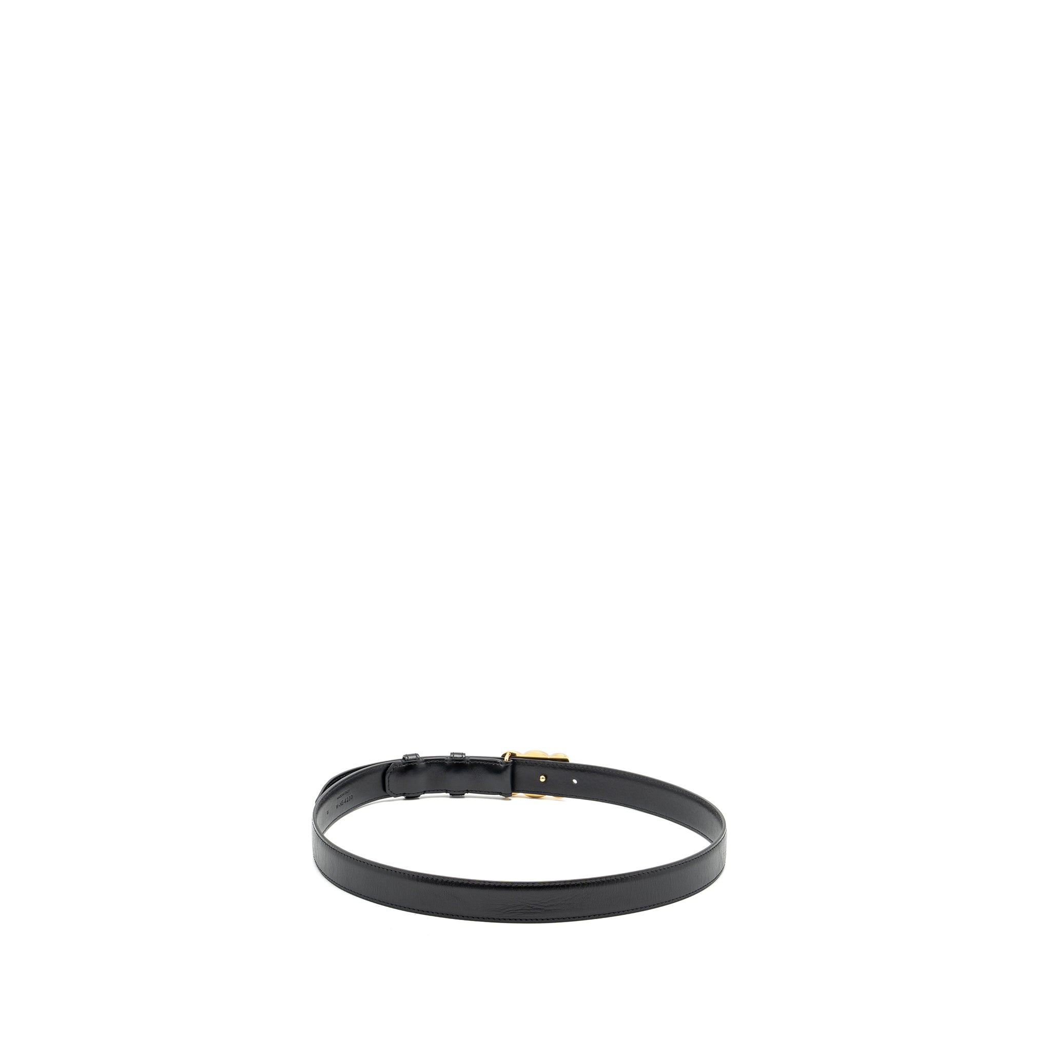 Celine Size 85 Triomphe Belt Smooth Calfskin Black