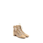 Dior Size 37.5 Naughtily-D Boots Suede/Resille Nude GHW