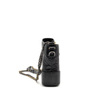 Chanel Gabrielle hobo bag aged calfskin black multicolour hardware