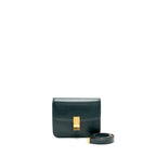 Celine Teen classic box bag calfskin dark green