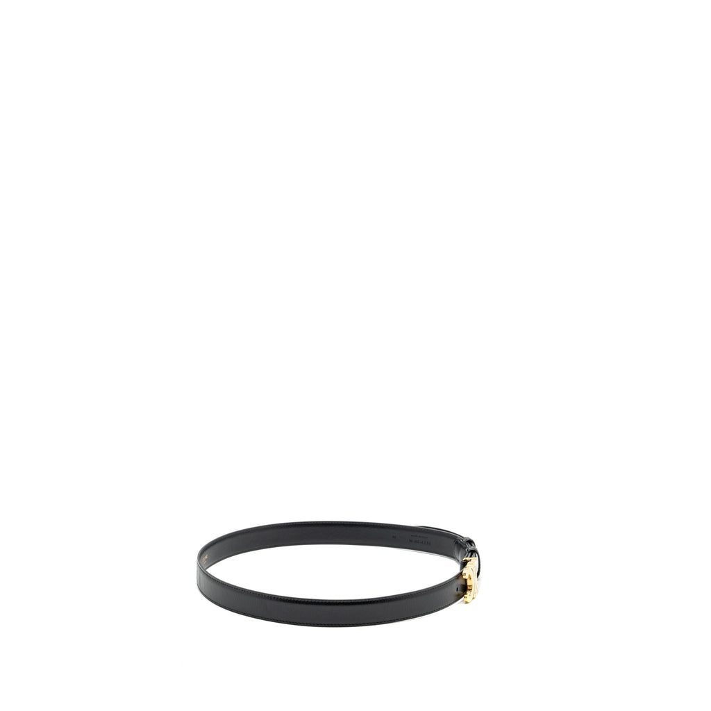 Celine Size 85 Triomphe Belt Smooth Calfskin Black