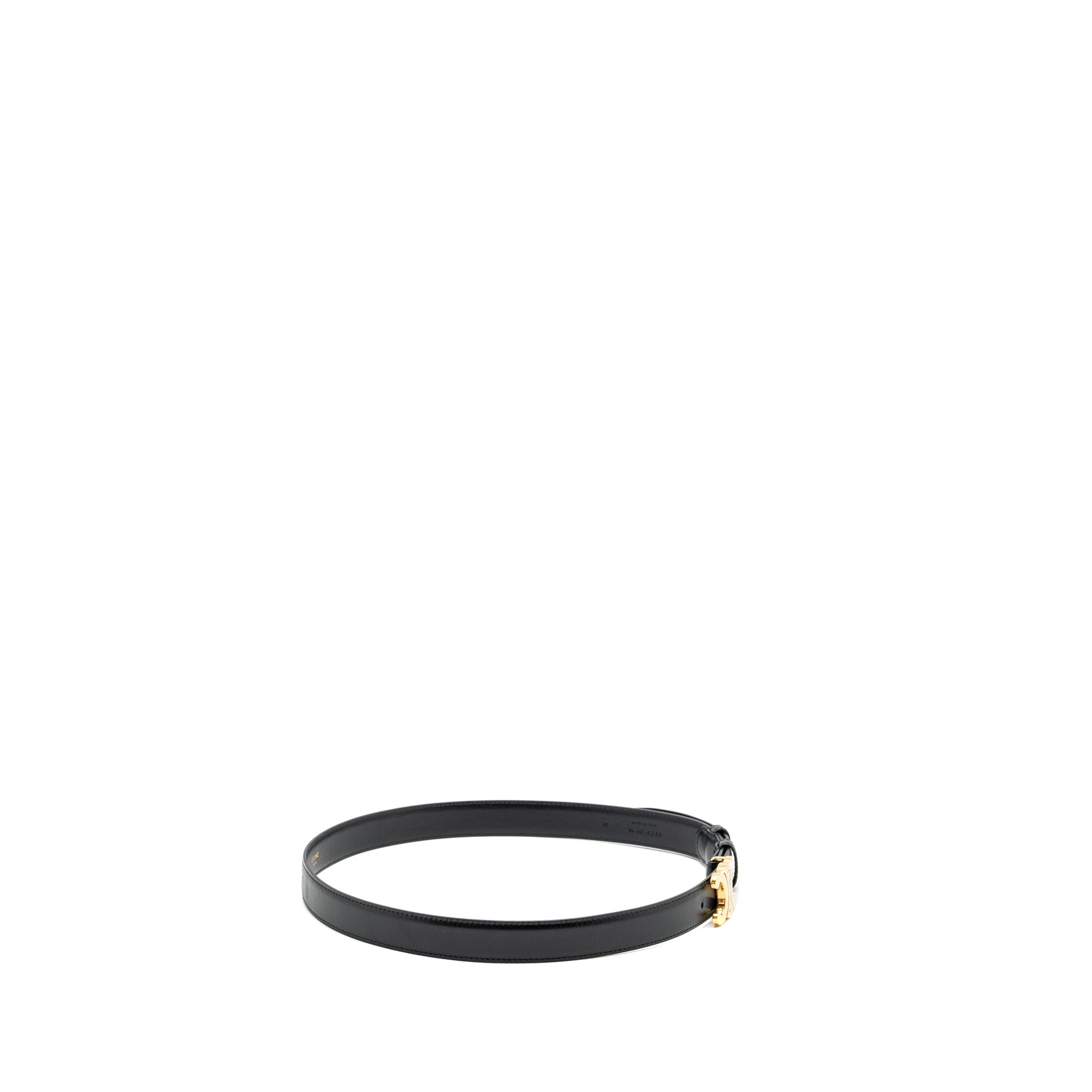 Celine Size 85 Triomphe Belt Smooth Calfskin Black