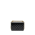 Chanel Gold Crush Flap Bag Calfskin Black GHW (Microchip)