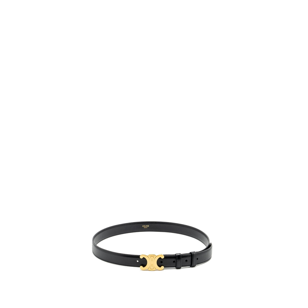 Celine Size 85 Triomphe Belt Smooth Calfskin Black
