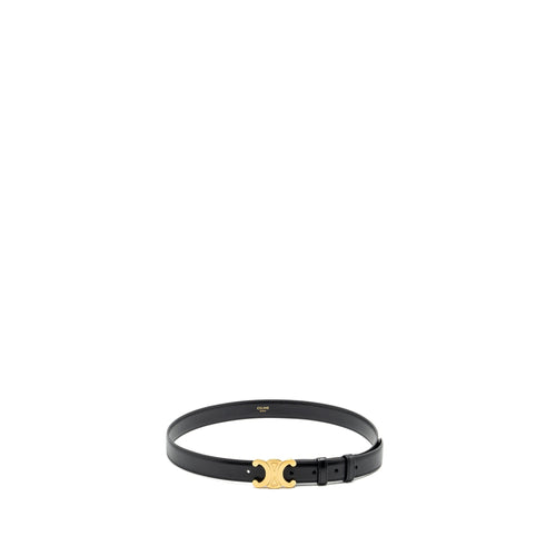 Celine Size 85 Triomphe Belt Smooth Calfskin Black