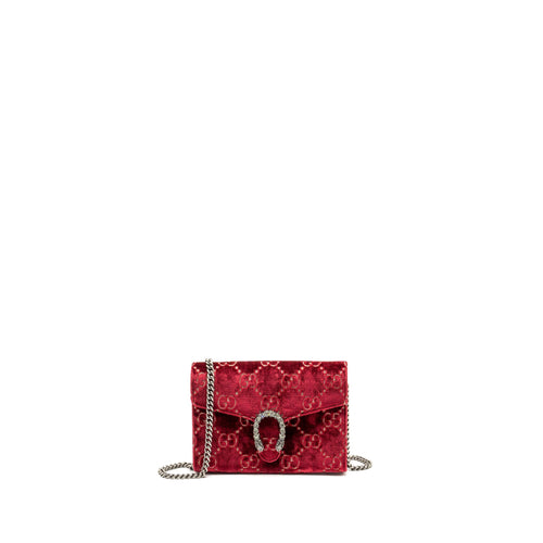 Gucci Dionysus Wallet on Chain Velvet Red SHW