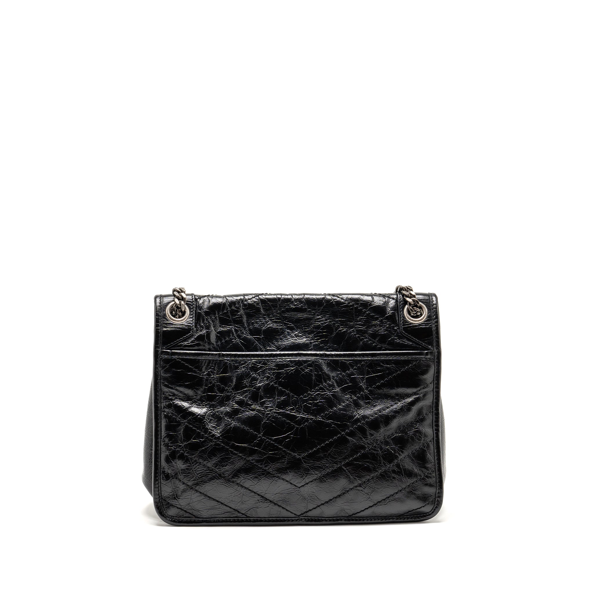 Saint Laurent/YSL Medium Niki Chain Bag Vintage Calfskin Black SHW