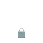 Chanel Top Handle Mini Flap Bag Lambskin Light BLUE LGHW