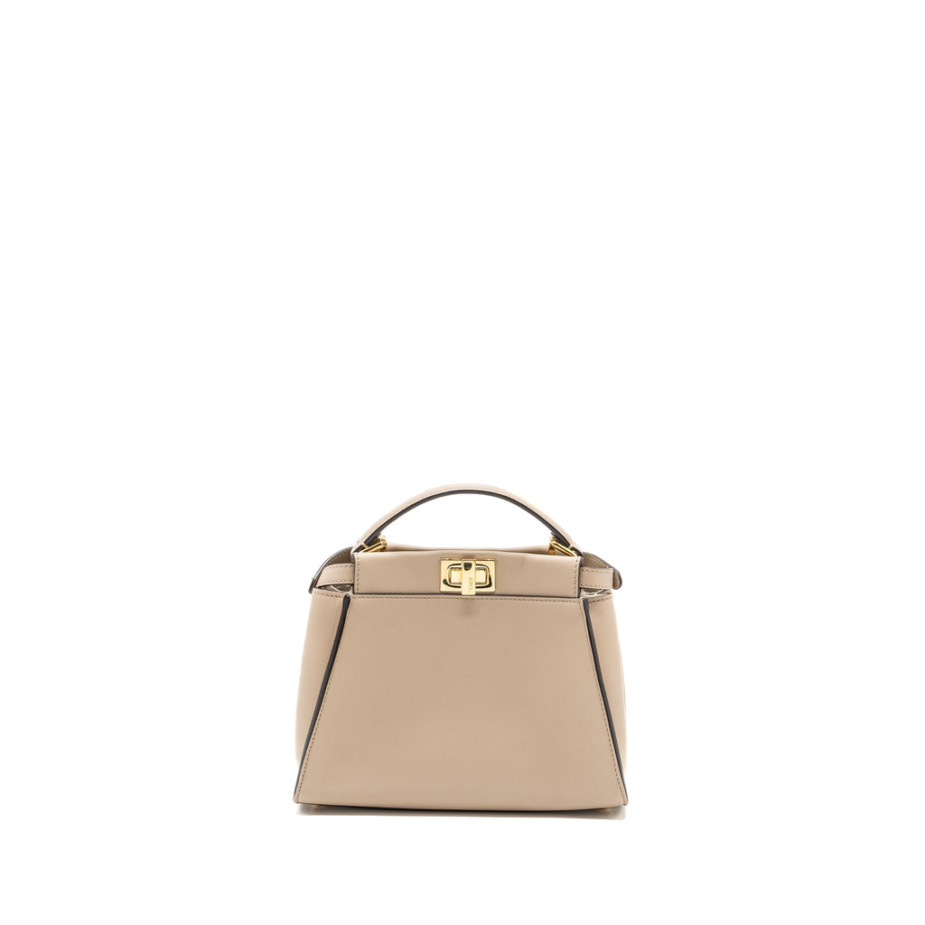 Fendi Peekaboo Mini Calfskin Beige GHW