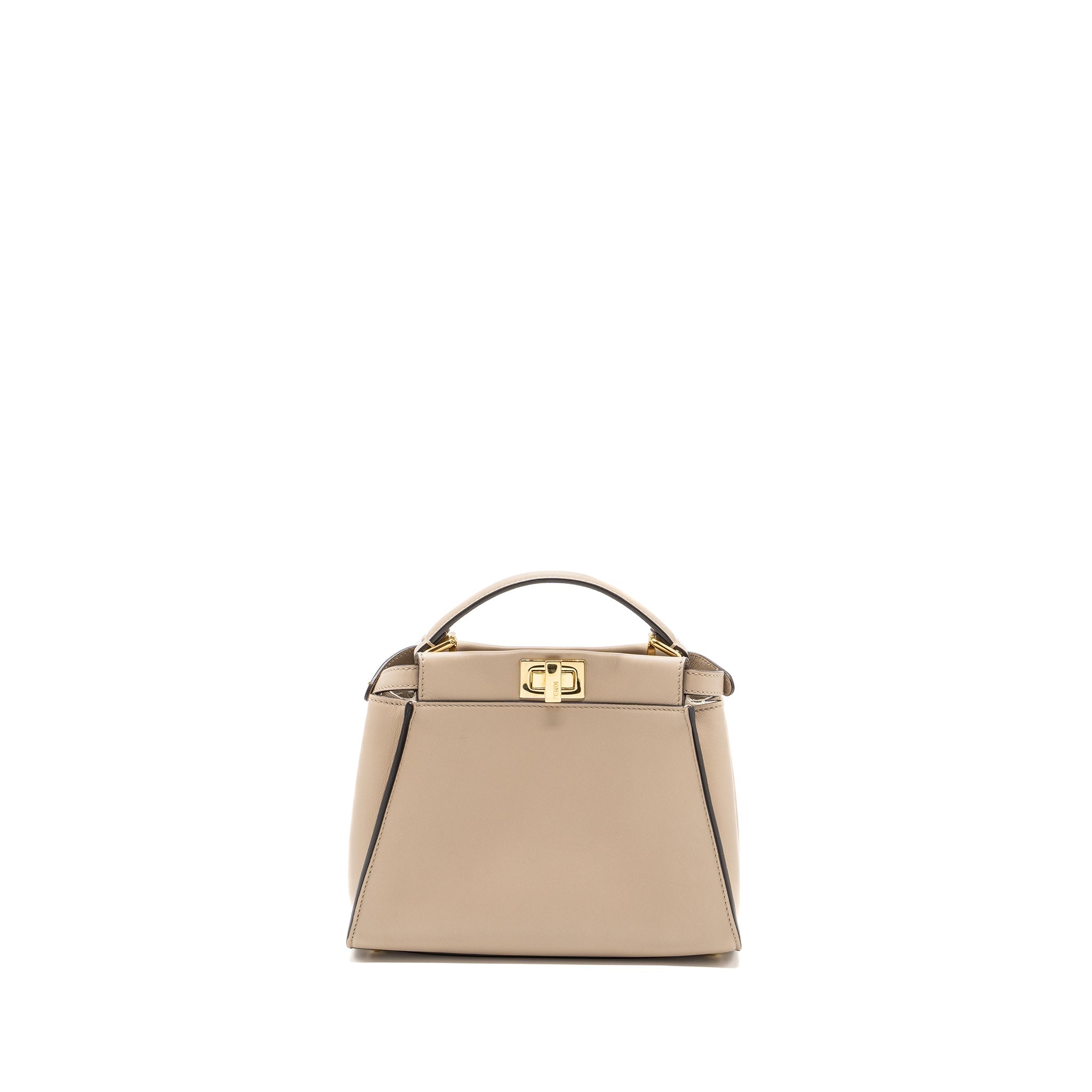 Fendi Peekaboo Mini Calfskin Beige GHW
