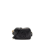 GUCCI Soho Disco Camera Crossbody Bag Calfskin Black LGHW