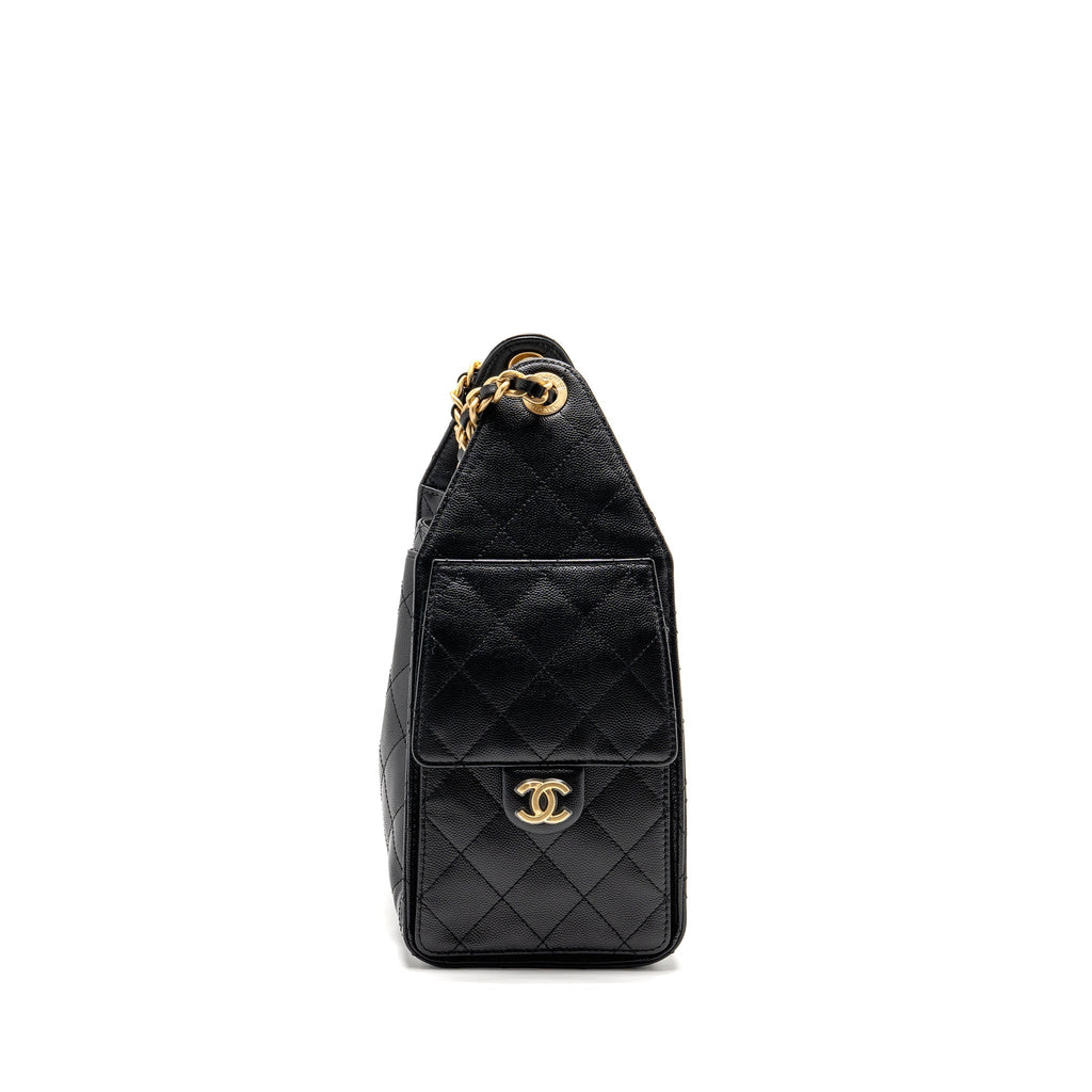 Chanel Small 25 Bag Caviar Black GHW (microchip)