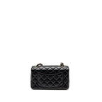 Chanel Mini Rectangular Flap Bag Lambskin Black LGHW (microchip)