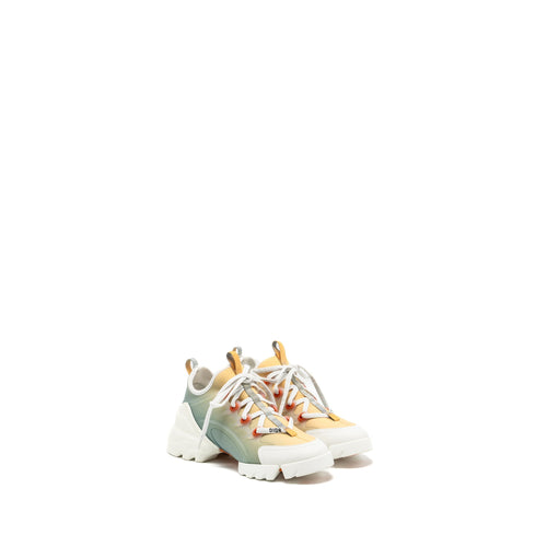 Dior Size 35 D-Connect Sneaker Dioraura Print Water Grey