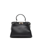 Fendi Medium Peekaboo Bag Selleria Leather Black SHW