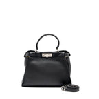 Fendi Medium Peekaboo Bag Selleria Leather Black SHW