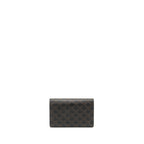 Celine Wallet on Strap Triomphe Canvas/Smooth Lambskin Tan