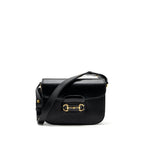 Gucci Horsebit 1955 Shoulder Bag Leather Black GHW
