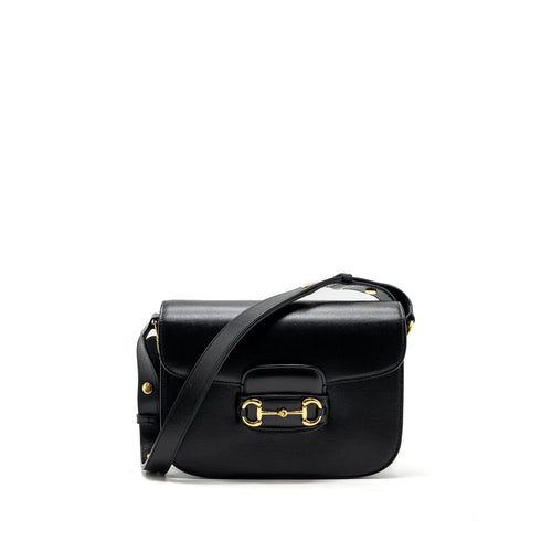 Gucci Horsebit 1955 Shoulder Bag Leather Black GHW