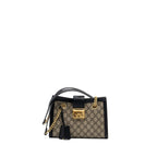 Gucci small GG padlock shoulder bag GG supreme canvas black GHW
