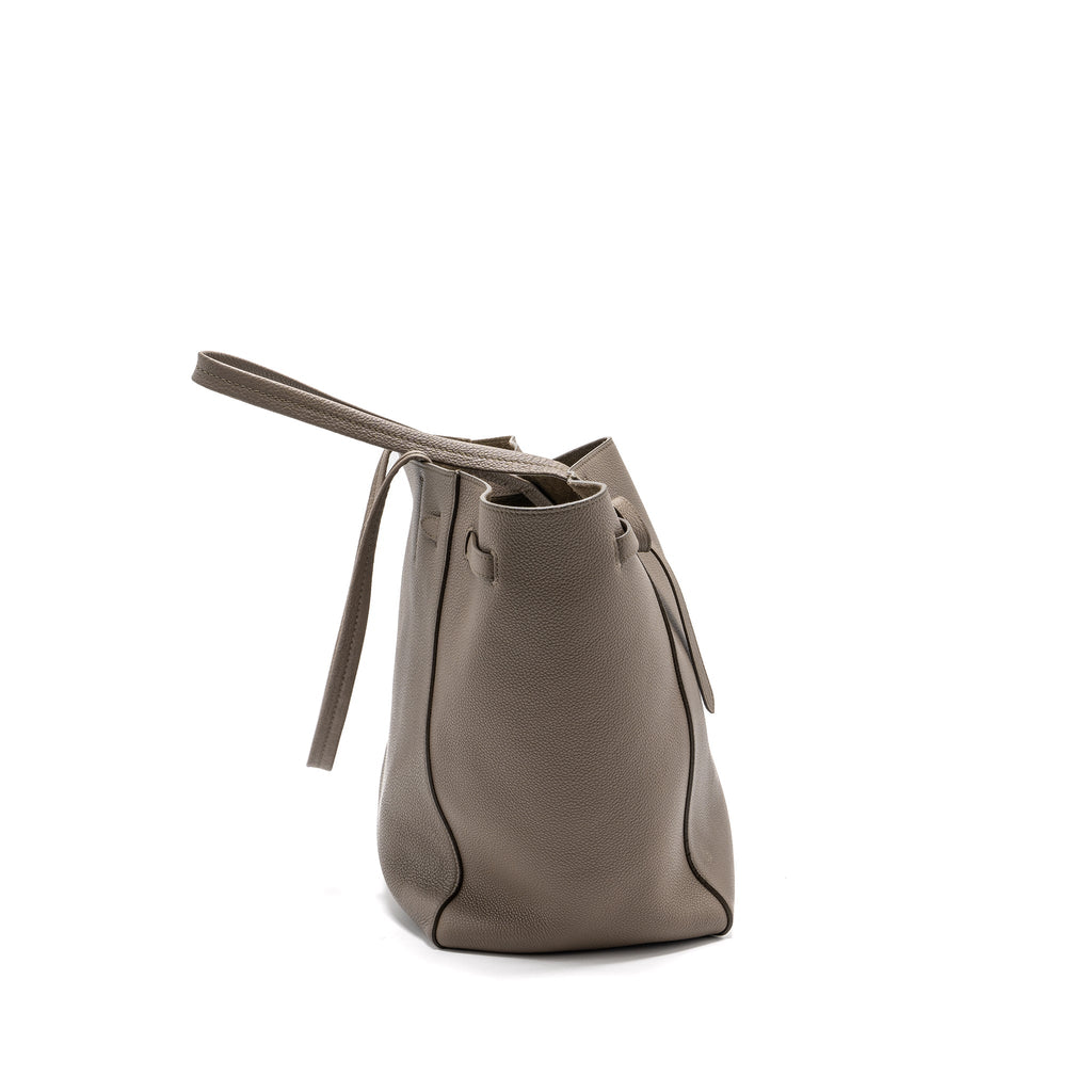 Celine small cabas phantom bag grained calfskin taupe