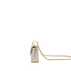 Chanel Vintage Small Classic Double Flap Bag Lambskin White GHW