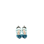 Fendi size 35 colibri lite sandal sequin blue