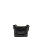 Chanel Small Gabrielle HOBO Bag Aged Calfskin Black Multicolour Hardware (Microchip)