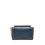 Chanel Top Handle Boy Bag Calfskin Blue GHW