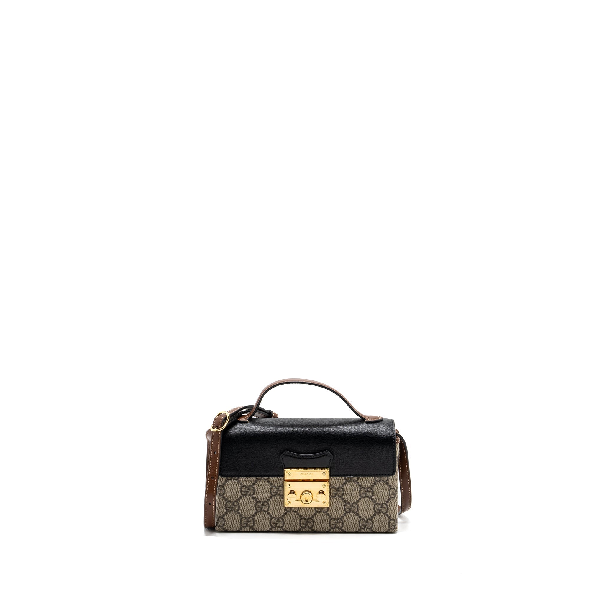 Gucci Padlock Mini Top Handle Bag GG Supreme Canvas/ Leather Multicolour GHW