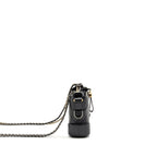 Chanel Small Gabrielle HOBO Bag Aged Calfskin Black Multicolour Hardware (Microchip)