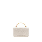 Chanel Top handle wallet with chain calfskin white GHW (microchip)