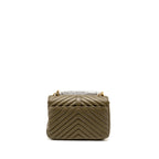 Saint Laurent/YSL Medium College Bag Quilted Lambskin Anemone Green GHW