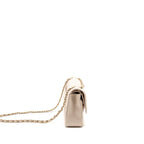 Chanel Medium Classic Double Flap Bag Chevron Caviar Light Beige LGHW