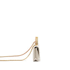 Chanel Top handle wallet with chain calfskin white GHW (microchip)