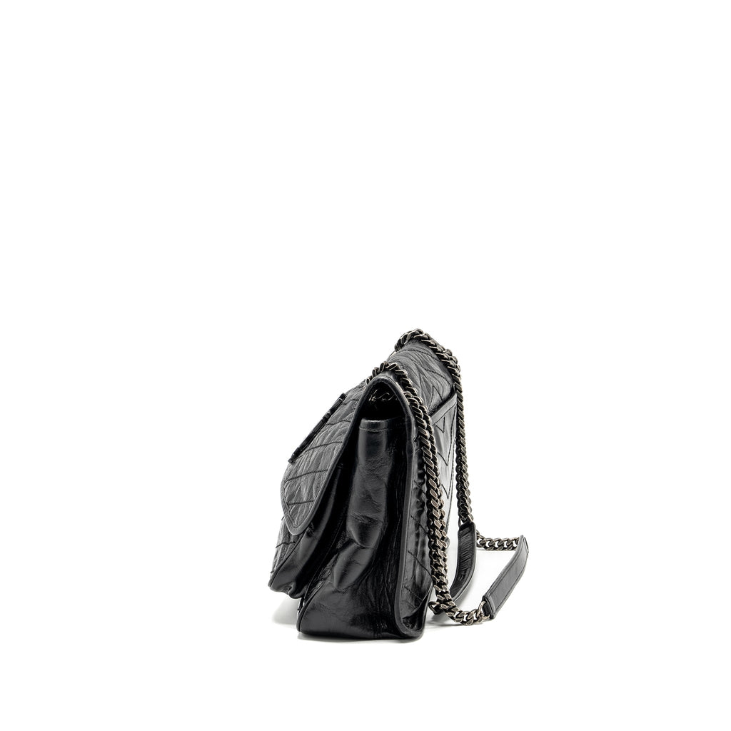 Saint Laurent/YSL Medium Niki Bag Shiny Calfskin Black SHW