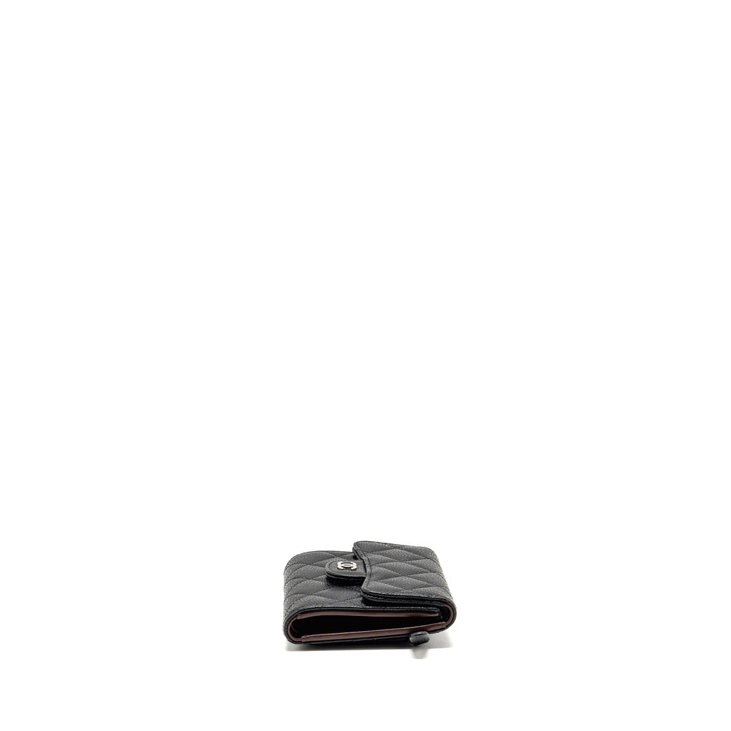 Chanel Small Classic Flap Wallet Caviar Black SHW