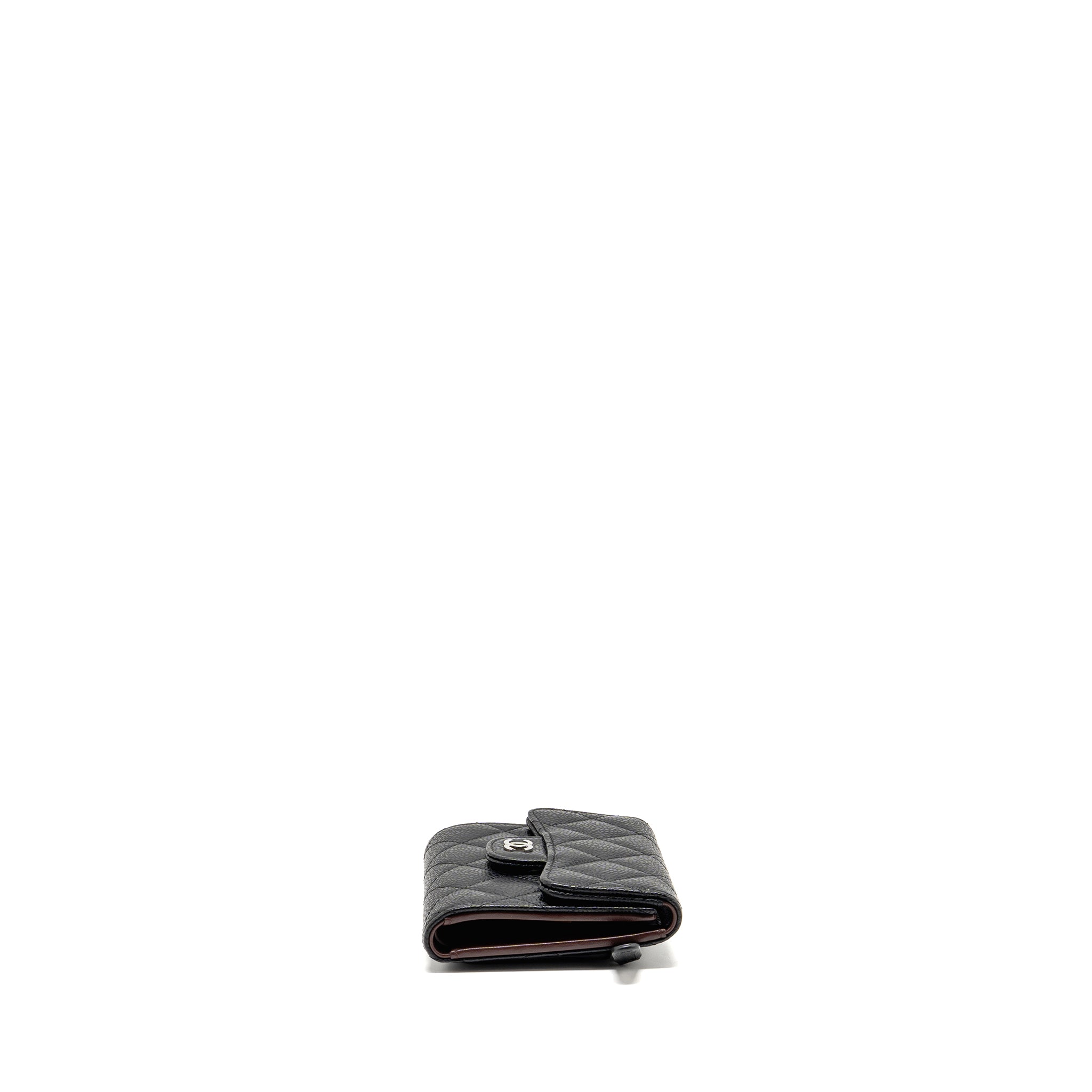 Chanel Small Classic Flap Wallet Caviar Black SHW